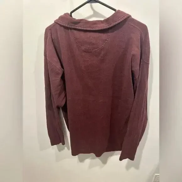 Balmain Paris Vintage Quarter Zip Pullover Top Red XL - Picture 7 of 8